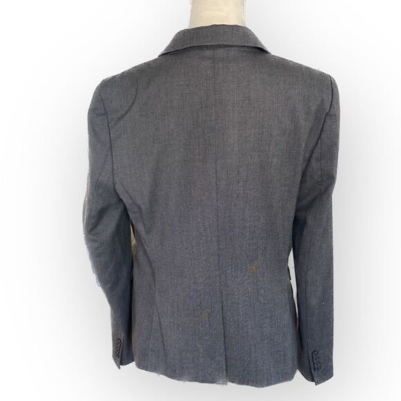 💛 Ann Taylor Solid Gray Classic Fit Blazer - Picture 2 of 6